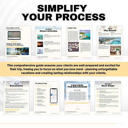 Bahamas Resort Handbook Template, Travel Agent Template, Resort Guide