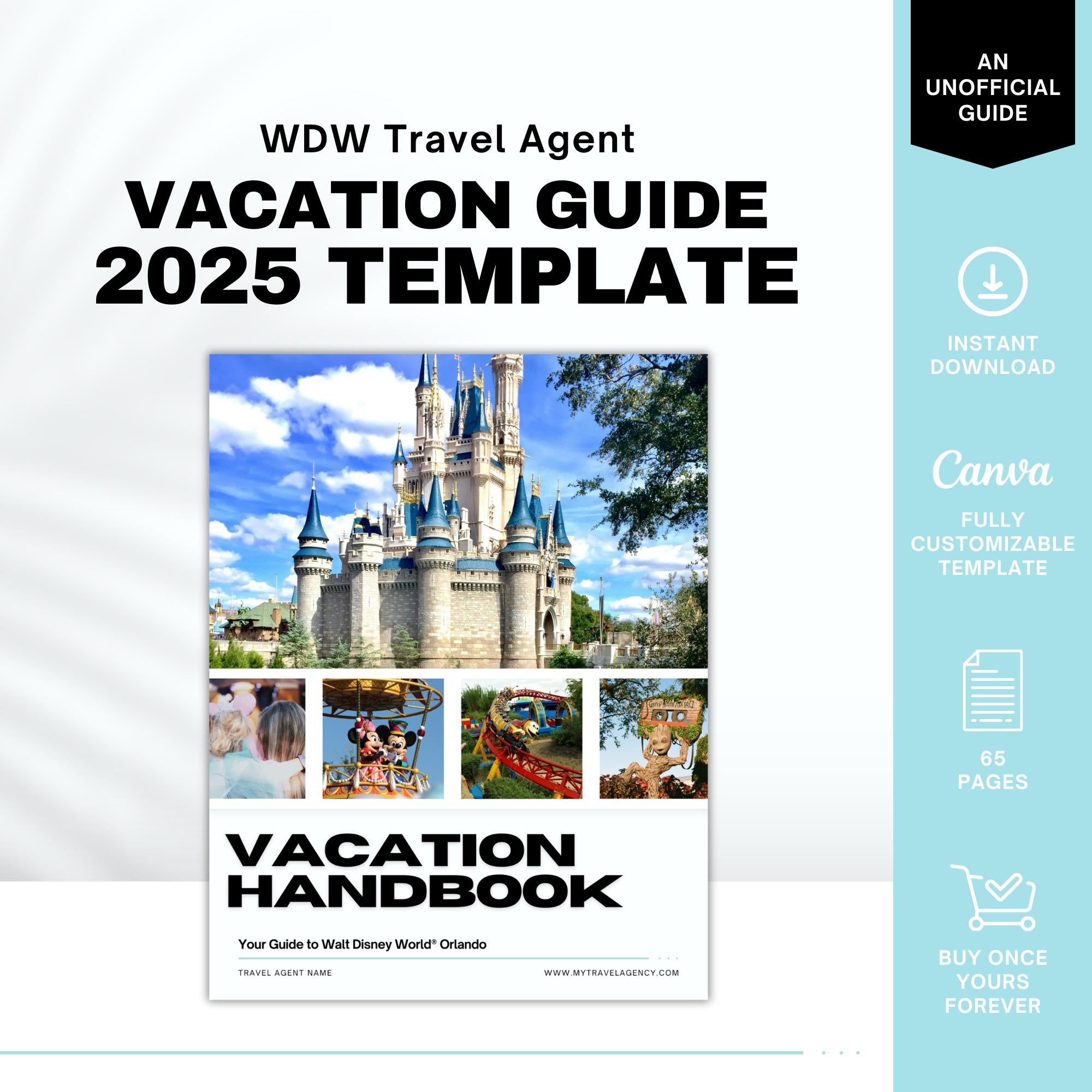 Walt Disney World 65-Page Travel Agent Vacation Guide Canva