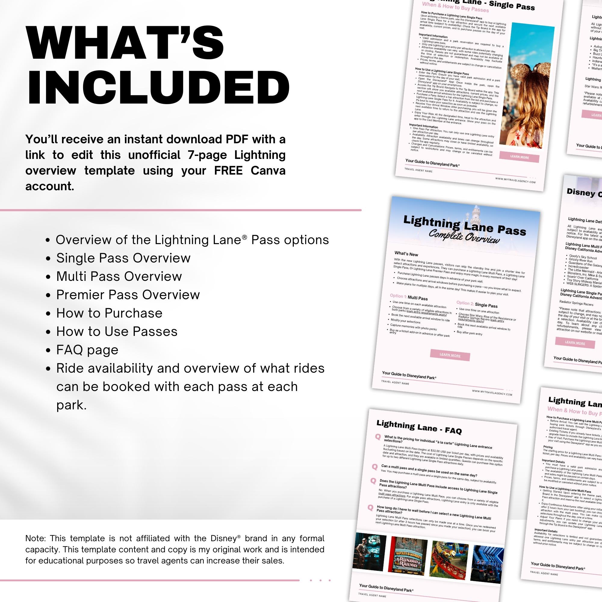 DL California LL Pass 2025 Overview Template, Travel Agent Template