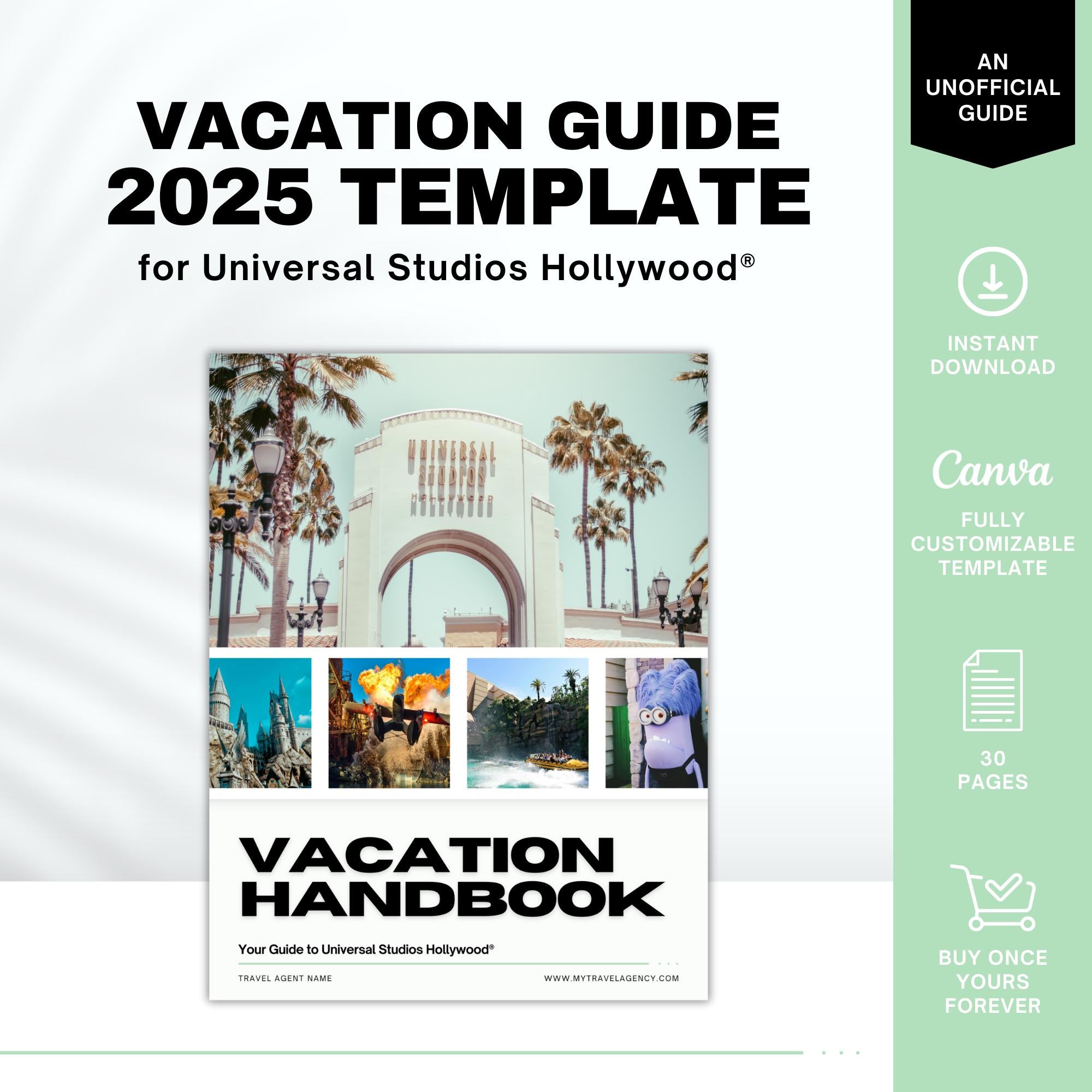 Universal Hollywood Guide Template 2023 - Travel Agent Kit