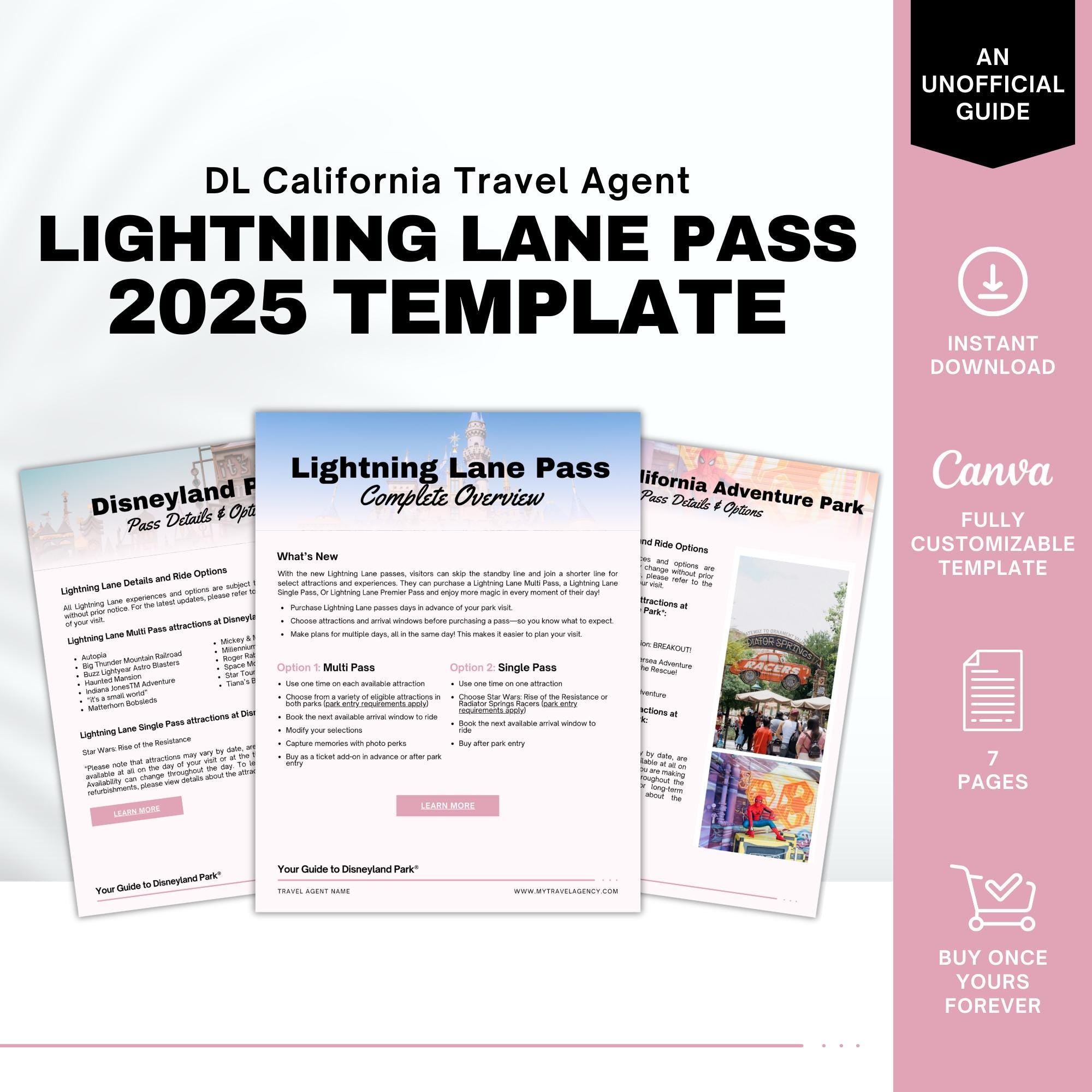 DL California LL Pass 2025 Overview Template, Travel Agent Template