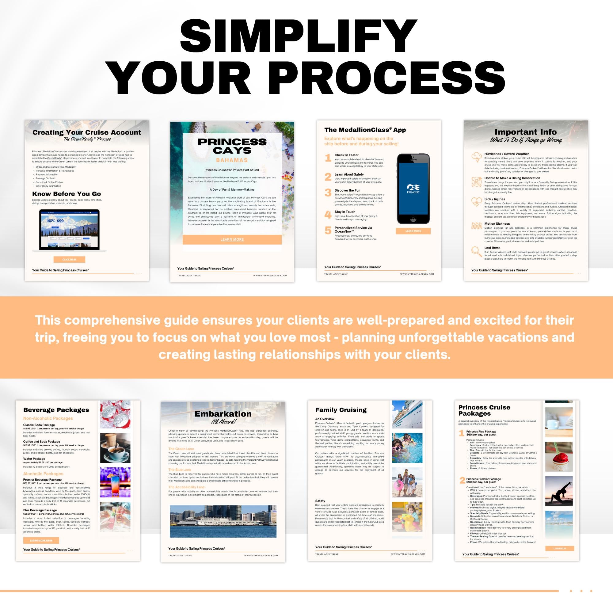 Princess Cruise Client Guide - Travel Agent Handbook Template