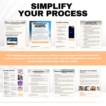 MSC Cruise Client Handbook - 25pg Travel Agent Template