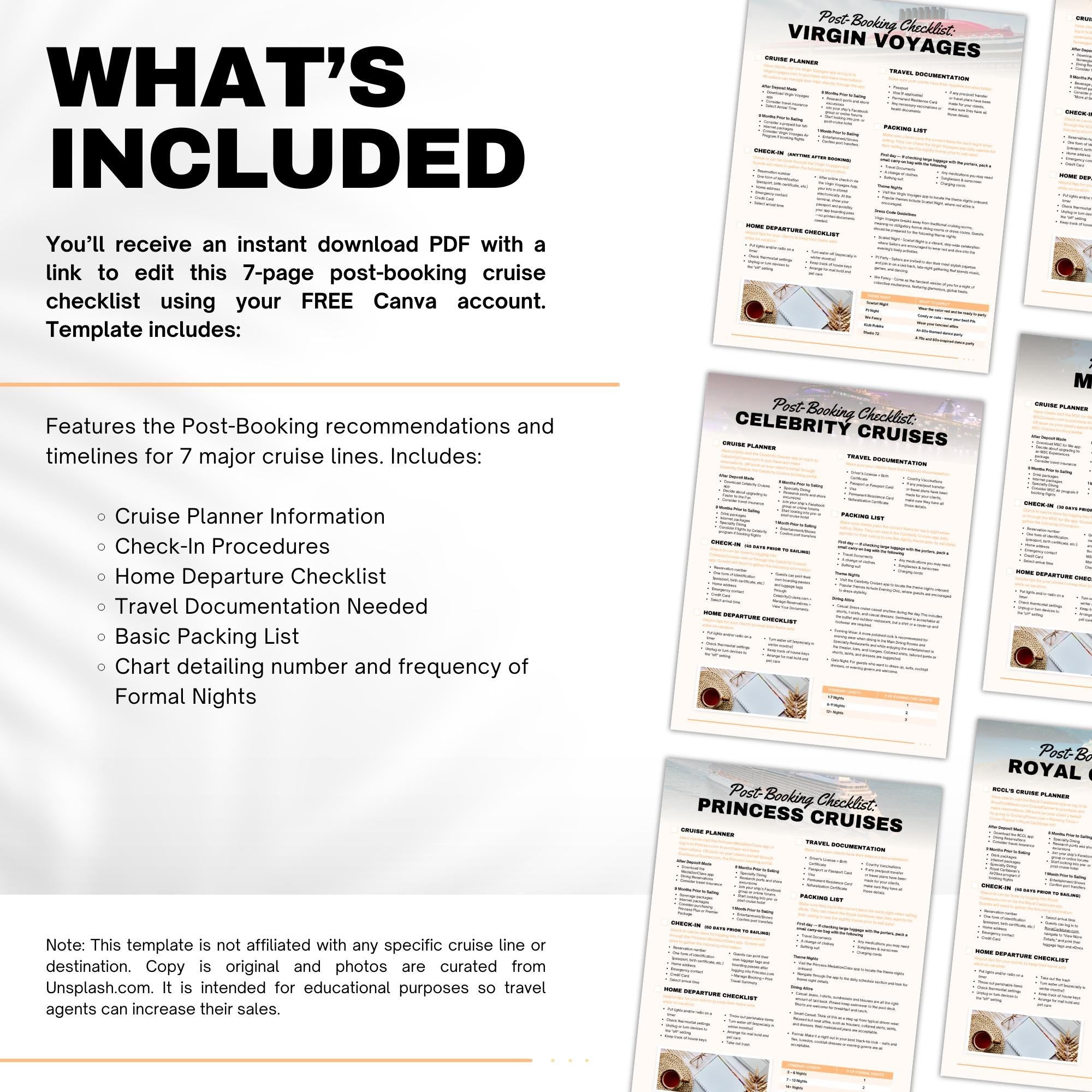 Cruise Booking Checklist, Cruise Travel Agent