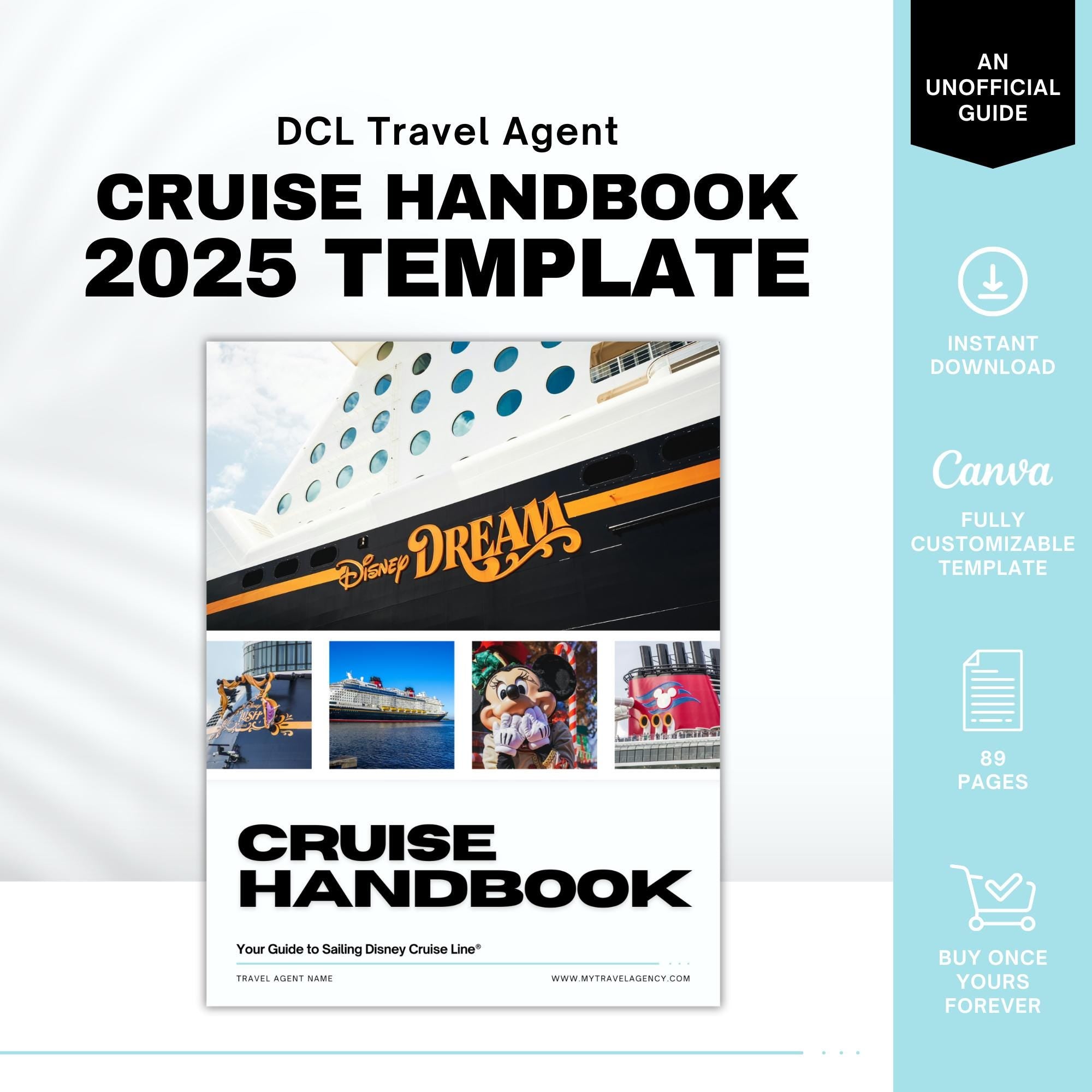 DCL Cruise Line Client Handbook - 74pg Travel Agent Template