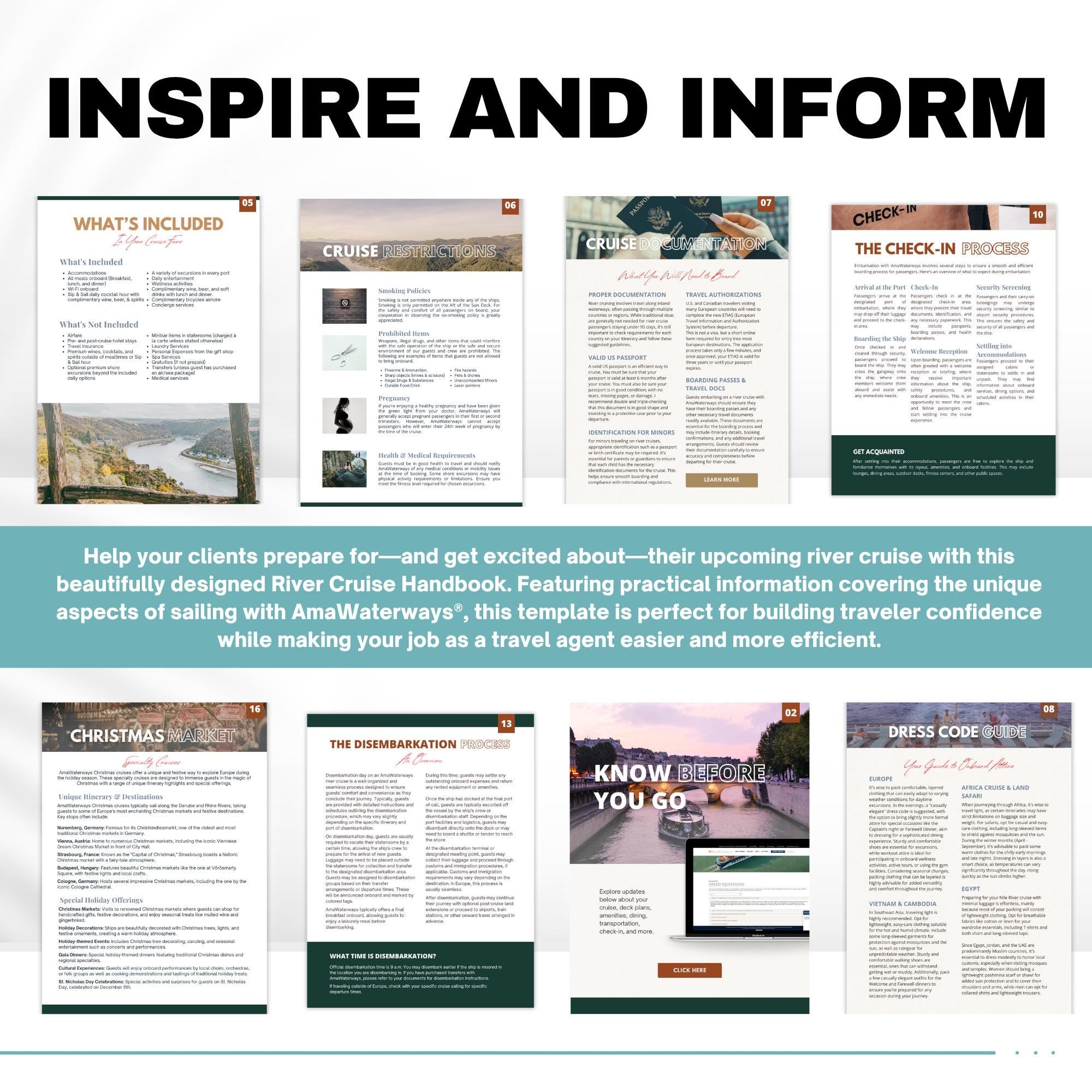AmaWaterways River Cruise Client Guide Template | Digital