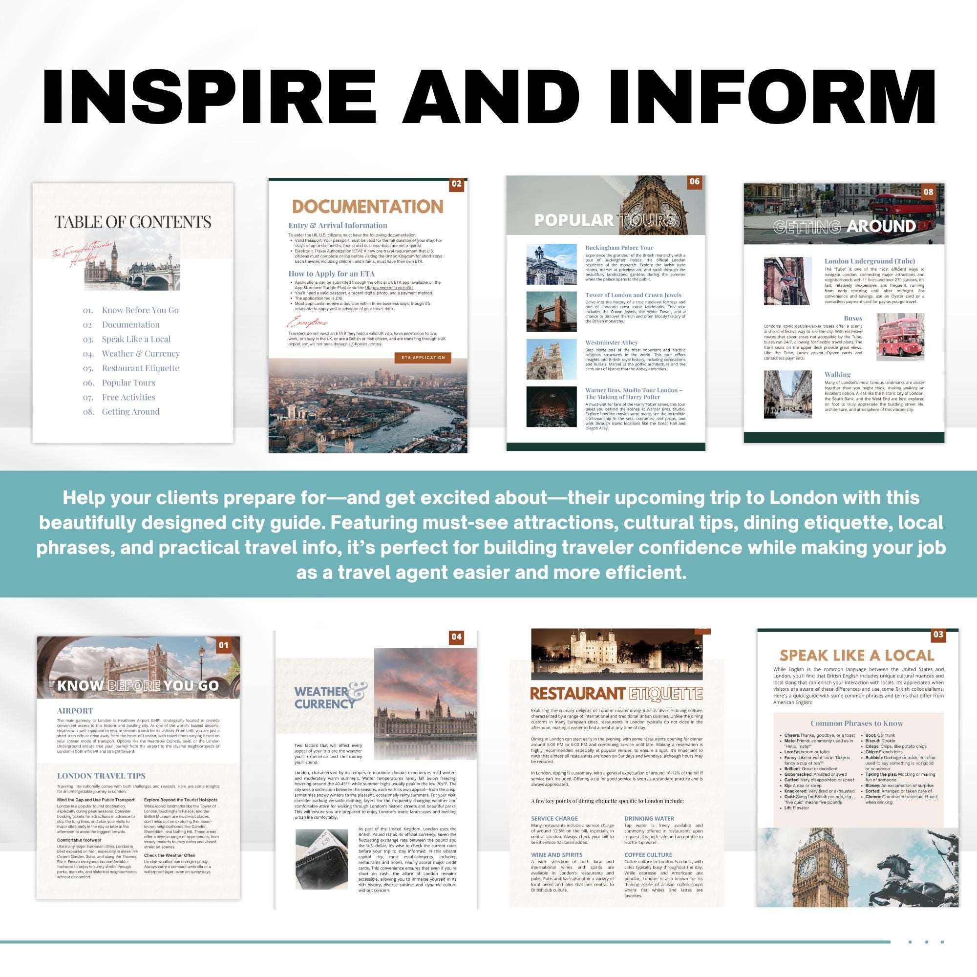 London Travel Agent City Guide Template | Canva Template Link