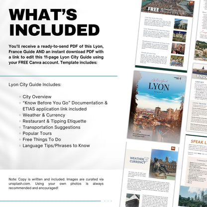 Lyon Travel Agent City Guide Template | Professional Template
