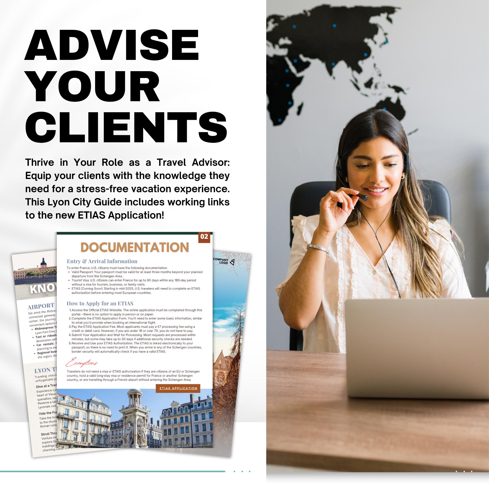 Lyon Travel Agent City Guide Template | Professional Template