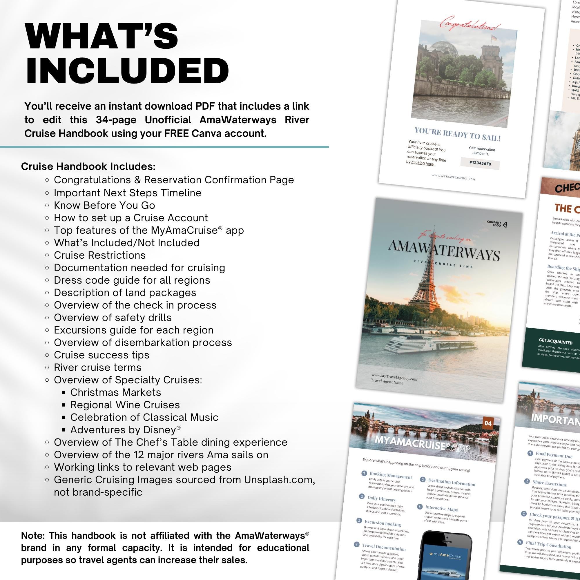 AmaWaterways River Cruise Client Guide Template | Digital