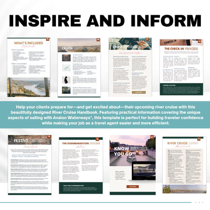 Avalon River Cruise Guide: 34-Page Travel Agent Template