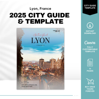 Lyon Travel Agent City Guide Template | Professional Template
