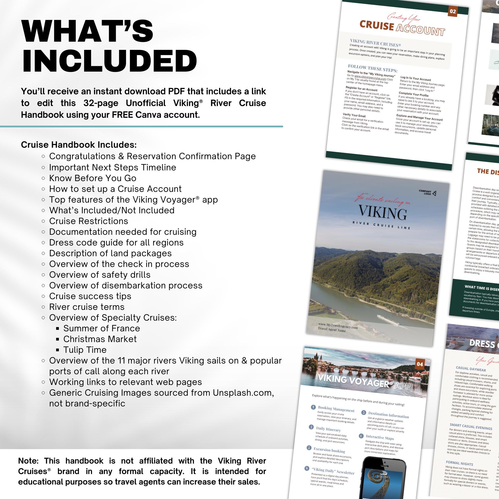 Viking River Cruise Guide: 32-Page Travel Agent Template