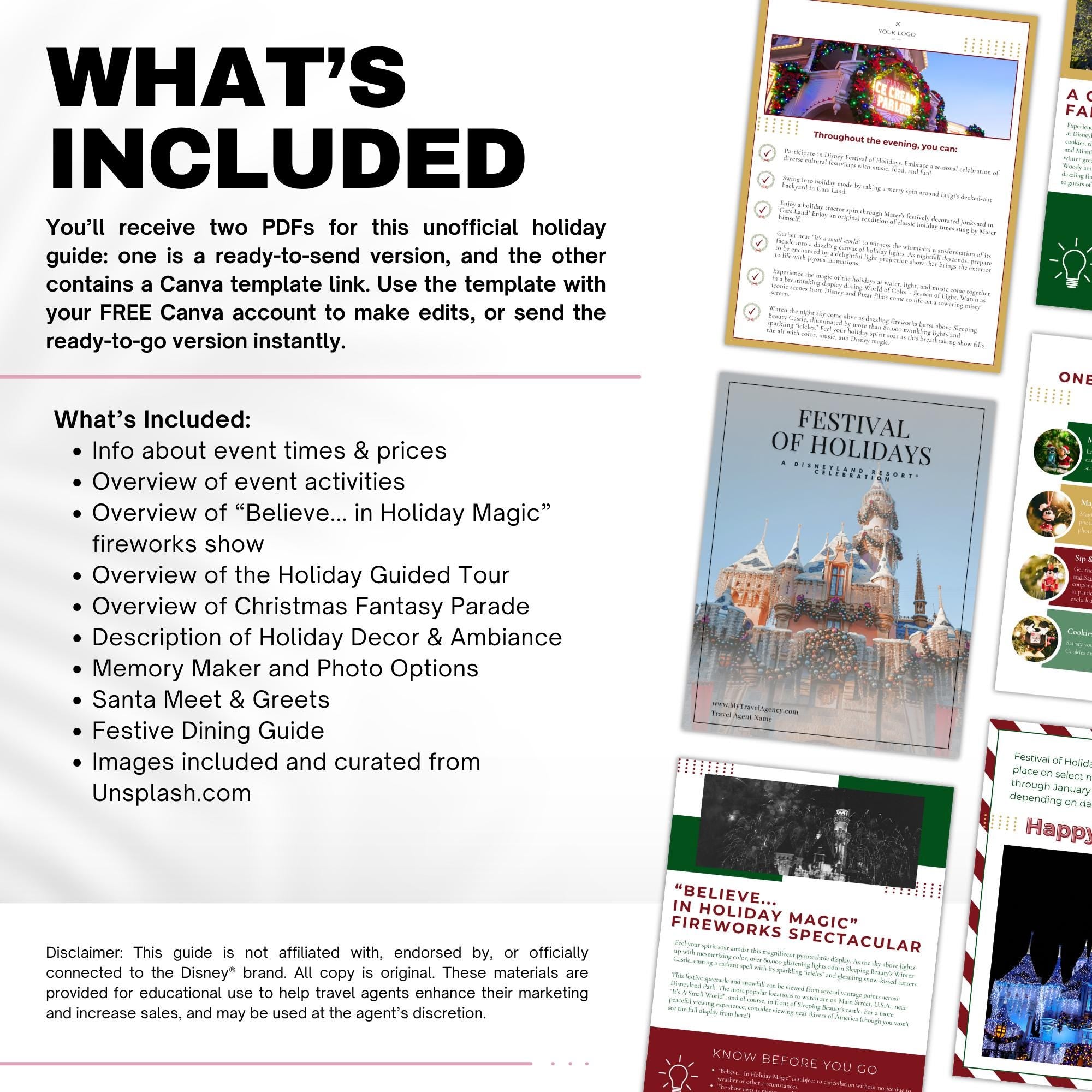 Disneyland Holiday Guide - Travel Agent Template