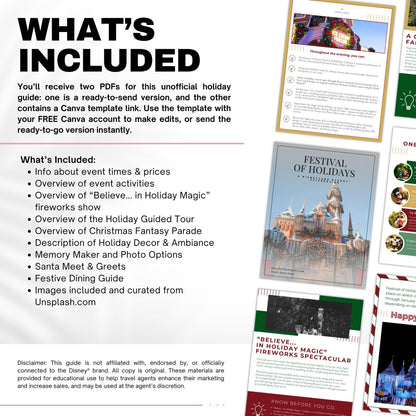 Disneyland Holiday Guide - Travel Agent Template