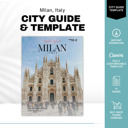 Milan Italy City Guide, Travel Agent Template, Italy Travel Guide