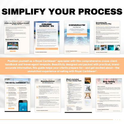 RCCL Agent Essentials Template Bundle, Travel Agent Template, RCCL Cruise Planner & Handbook