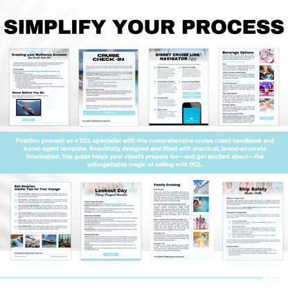 DCL Cruise Line Client Handbook - 94pg Travel Agent Template
