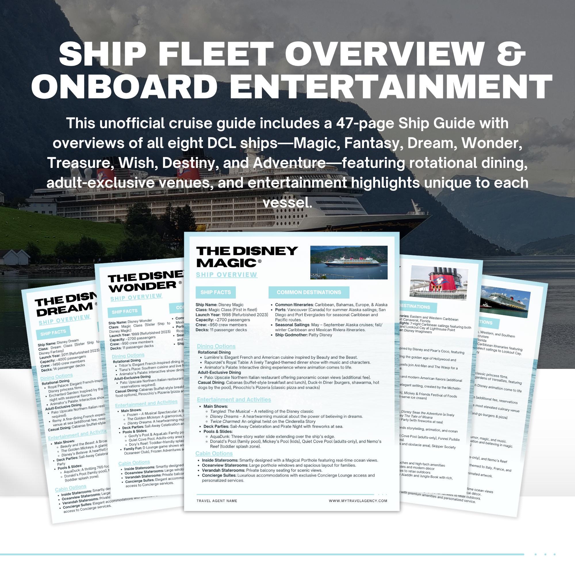 DCL Ship Guide Overview, DCL Client Guide, Travel Agent Template