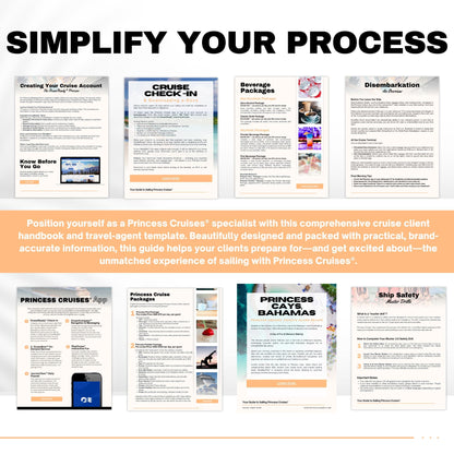 Unofficial Princess Cruises Agent Essentials Template Bundle, Travel Agent Template, Princess Cruises Planner & Handbook