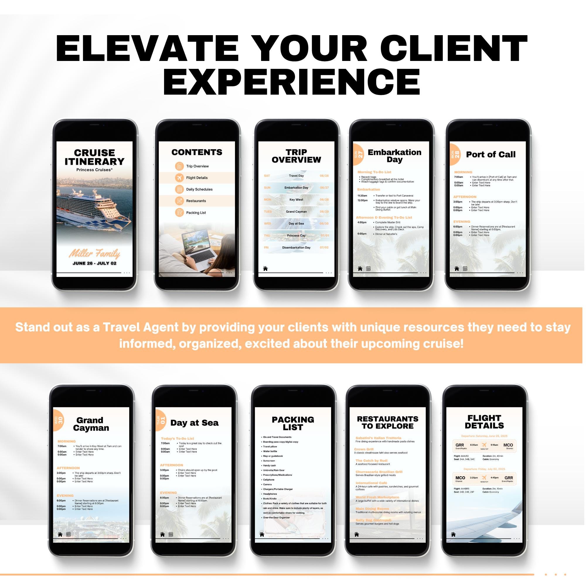 Unofficial Princess Cruises Agent Essentials Template Bundle, Travel Agent Template, Princess Cruises Planner & Handbook