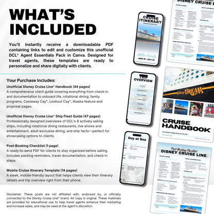 Disney Cruise Line Travel Agent Templates & Marketing Kit
