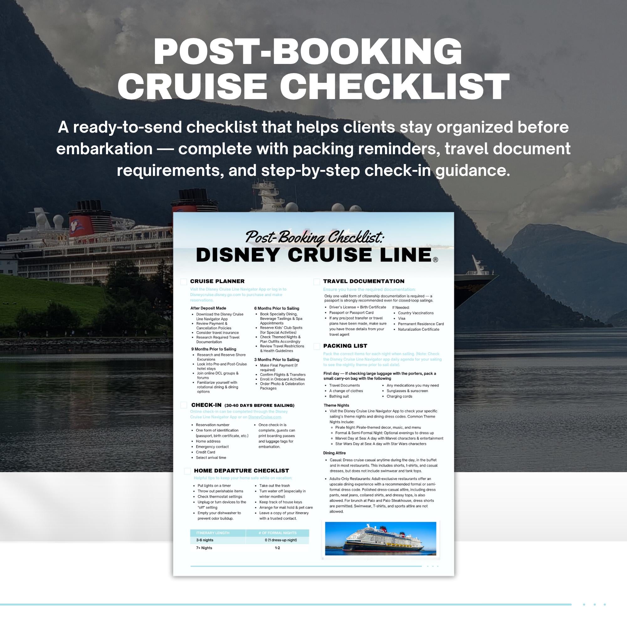 Disney Cruise Line Travel Agent Templates & Marketing Kit