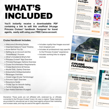 Princess Cruise Client Guide - Travel Agent Handbook Template