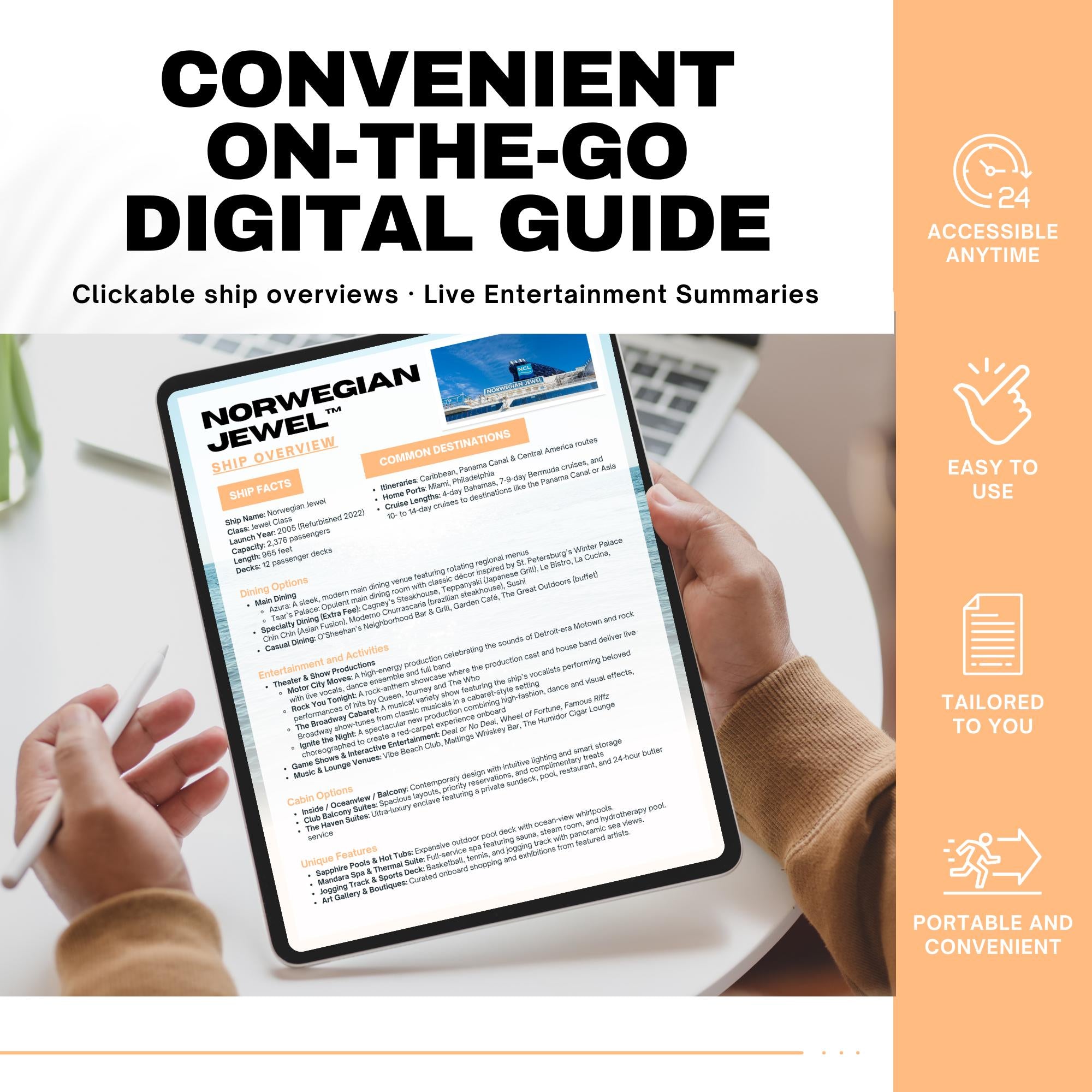 NCL Cruise Ship Guide, Travel Agent Template