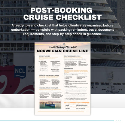 NCL Agent Essentials Template Bundle, Travel Agent Template, NCL Cruise Planner & Handbook