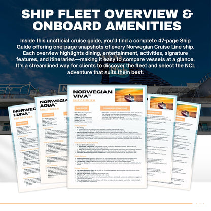 NCL Cruise Ship Guide, Travel Agent Template