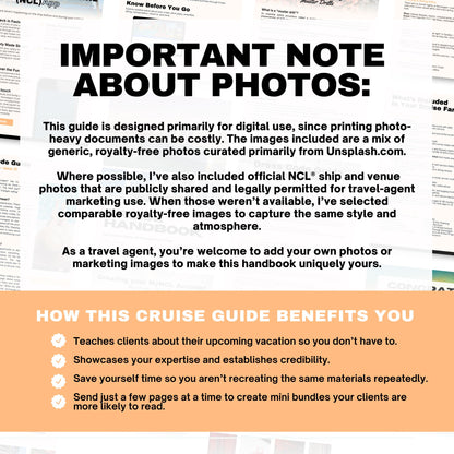 NCL Cruise Ship Guide, Travel Agent Template