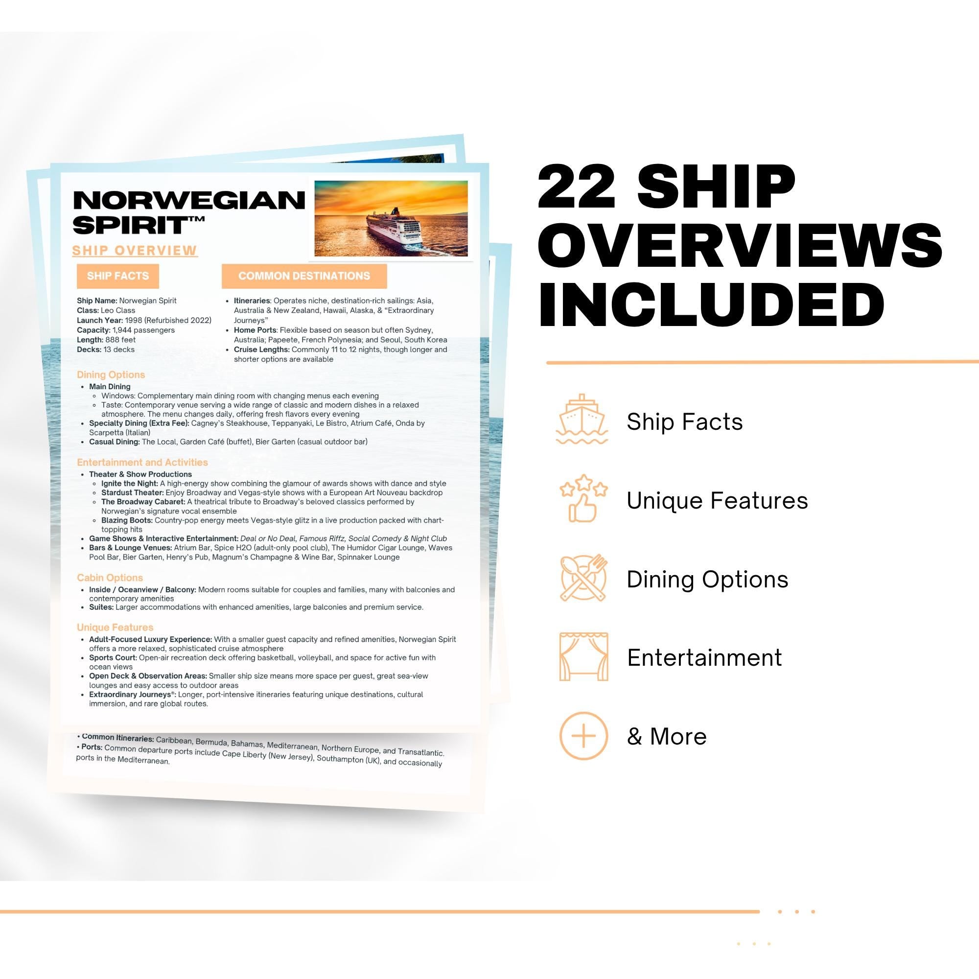 NCL Cruise Ship Guide, Travel Agent Template