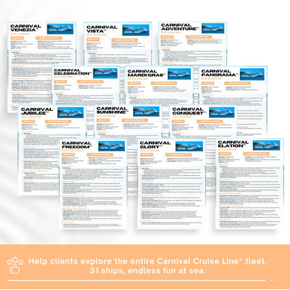 Carnival Cruise Ship Guide, Travel Agent Template