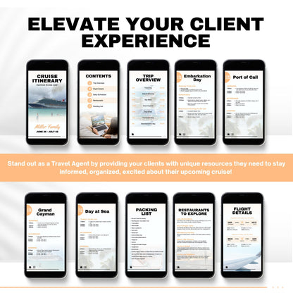 Carnival Cruise Agent Essentials, Canva Travel Template Bundle