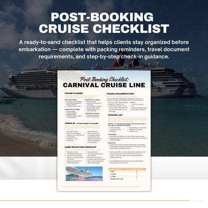 Carnival Cruise Agent Essentials, Canva Travel Template Bundle