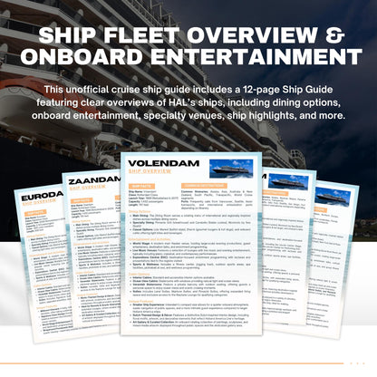 Unofficial Holland America Cruise Ship Guide, Travel Agent Template