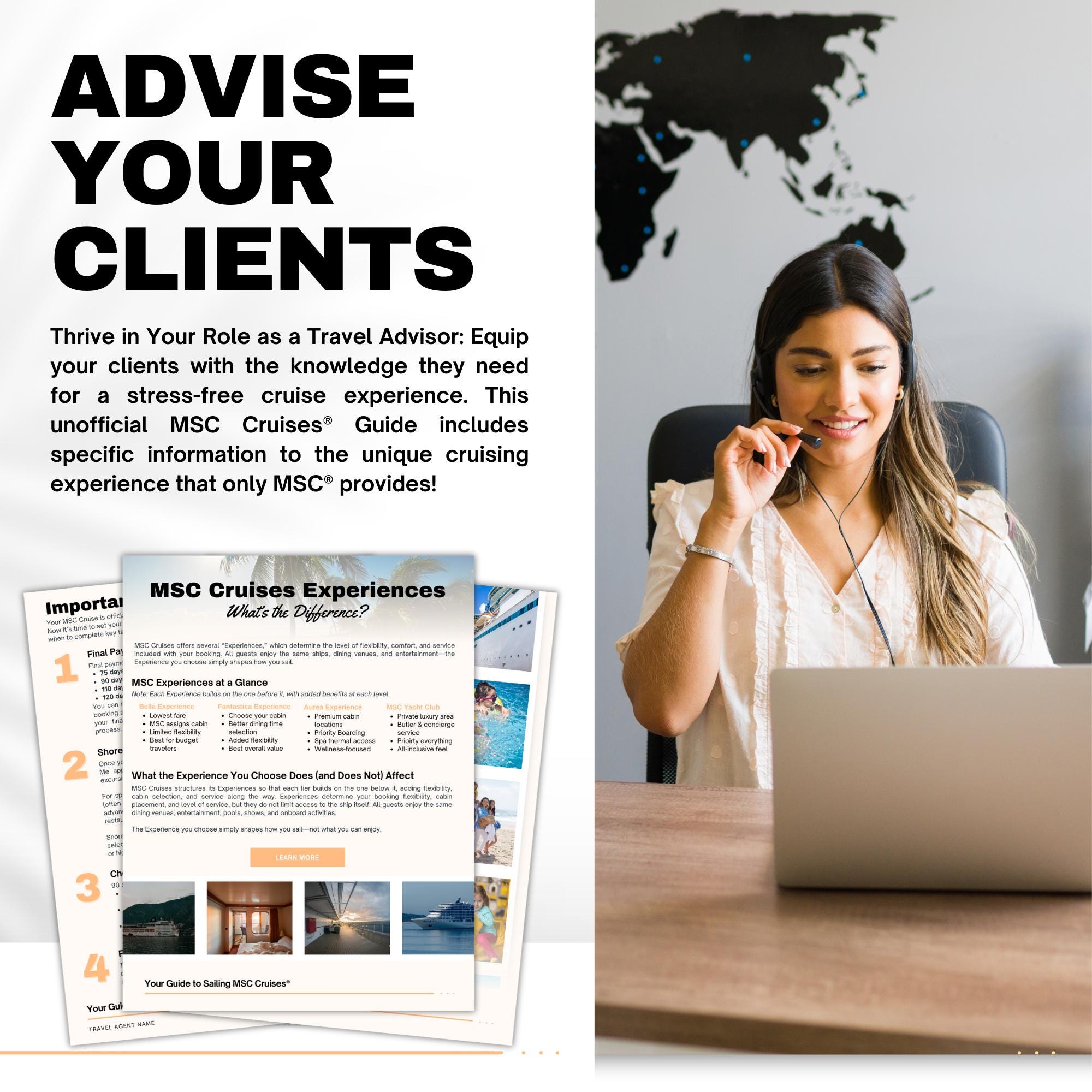 MSC Cruise Client Handbook - 25pg Travel Agent Template