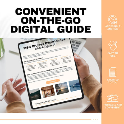 MSC Cruise Client Handbook - 25pg Travel Agent Template