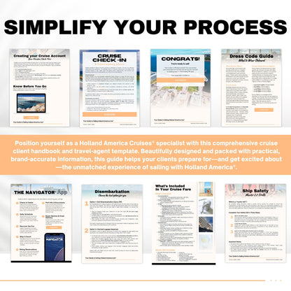 Unofficial Holland America Cruises Agent Essentials Template Bundle, Travel Agent Template, Holland America Cruise Planner & Handbook