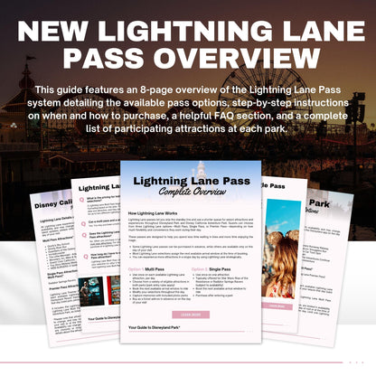 Disneyland Lightning Lane Guide - Travel Agent Template