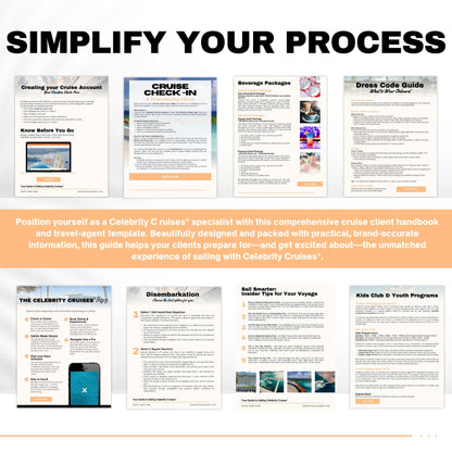 Celebrity Cruise Client Guide - 31-Page Travel Agent Template