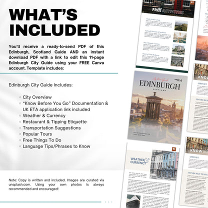 Edinburgh Travel Agent City Guide | Professional Template