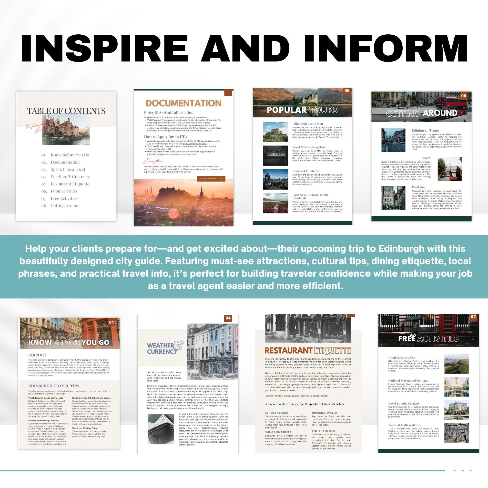 Edinburgh Travel Agent City Guide | Professional Template