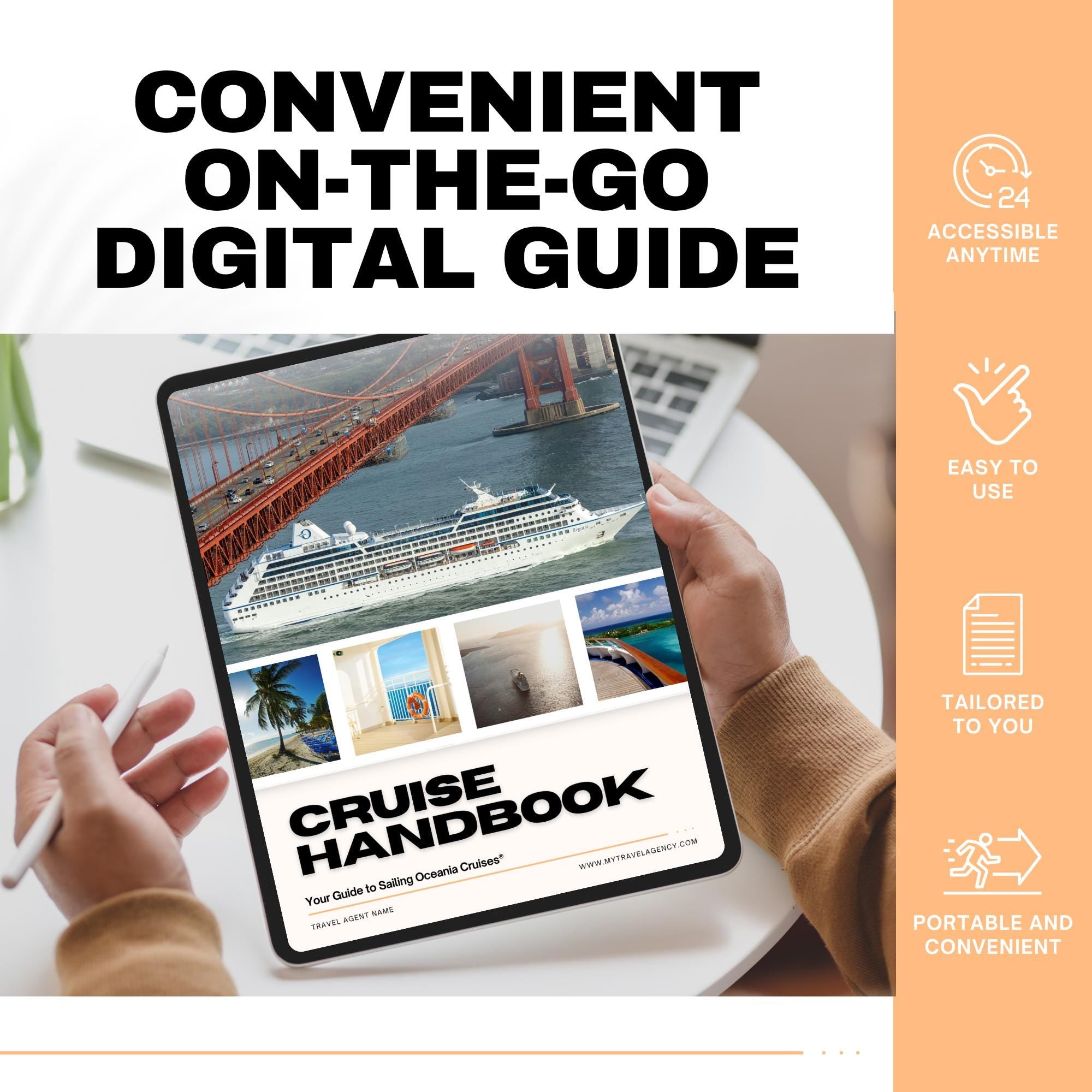 Cruise Client Guide Template for Oceania Cruises | Travel Agent Canva Template | Editable Welcome Packet | Cruise Handbook