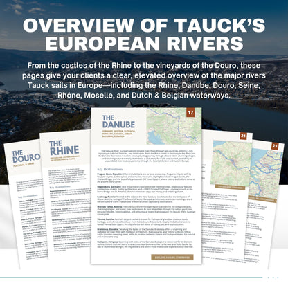 River Cruise Client Guide Template for Tauck Cruises | Travel Agent Canva Template | Editable Welcome Packet | Cruise Handbook