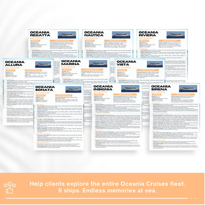 Ship Guide Template for Oceania Cruises | Travel Agent Canva Template