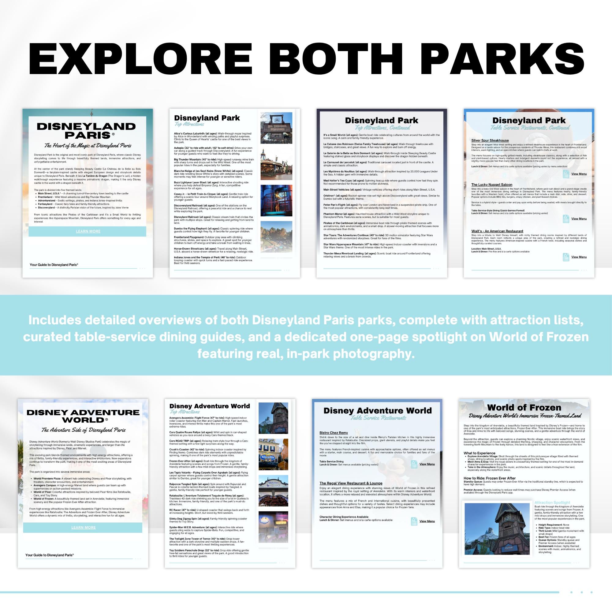 DLP Travel Agent Handbook Template | Paris Theme Park Vacation Guide | Client Welcome Guide | Canva Editable