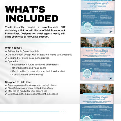 Bounceback Offer Promotional Flyer Template | Canva Editable Travel Agent Marketing Template