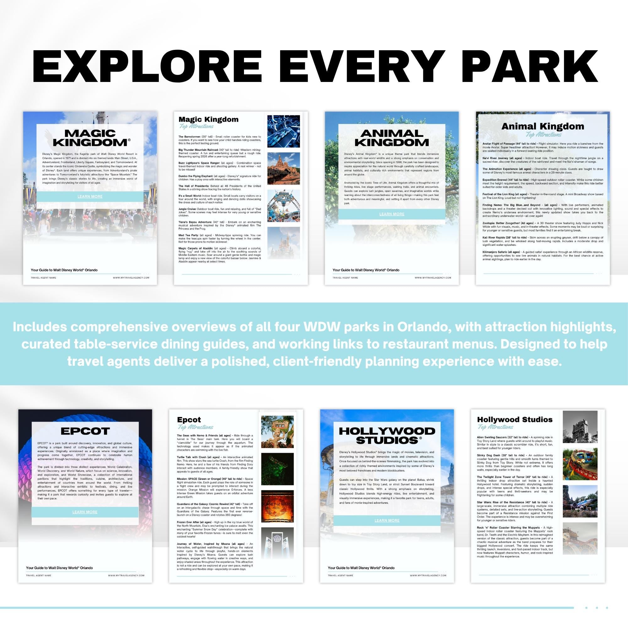 Walt Disney World 73-Page Travel Agent Vacation Guide Canva